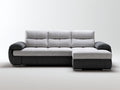 Ecksofa Stoffbezug 300x220x85 cm - Hellgrau Dunkelgrau - Modernes Ecksofa mit gepolsterter Sitzfläche