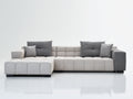Ecksofa Stoff 300 x 180 x 85 cm - Beige und Grau - Modernes Design für Wohnzimmer und Lounge