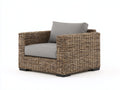 Polyrattan Gartensessel 90x85x75 cm - Grau und Braun - moderner Loungesessel für Garten und Terrasse