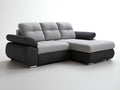 Ecksofa Stoff 280 x 180 x 85 cm - Grau und Schwarz - Modernes Design für Wohnzimmer und Lounge